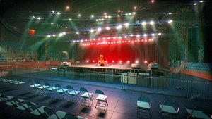 Concert Stage Arena Interior 3D model