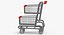 3D metal shopping cart 02