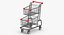 3D metal shopping cart 02