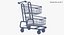 3D metal shopping cart 02