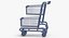 3D metal shopping cart 02