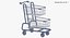 3D metal shopping cart 02