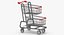 3D metal shopping cart 02