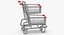 3D metal shopping cart 02