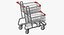 3D metal shopping cart 02
