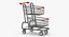3D metal shopping cart 02