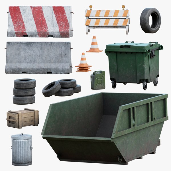 3D model Road Props Pack Realtime