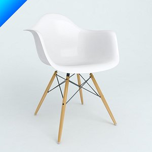 plastic armchairs eames 3d model