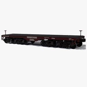 3D model American Heavy flat car