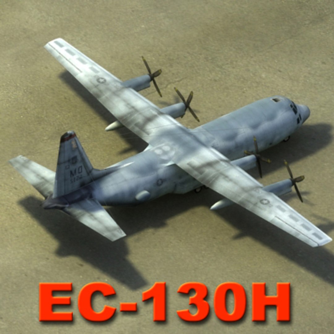 Ec-130h Aircraft 3d 3ds