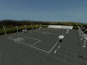 3d model soccer field