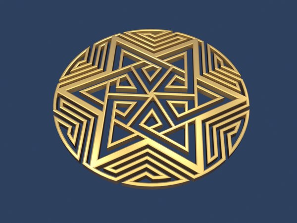 Star david medallion 3D model - TurboSquid 1429613