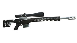 3D Low Poly Realistic FN Ballista 338 Sniper Rifle