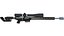 Realistyczny karabin snajperski FN Ballista 338 Low Poly