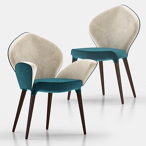 3D poseidon chair dining armchair model