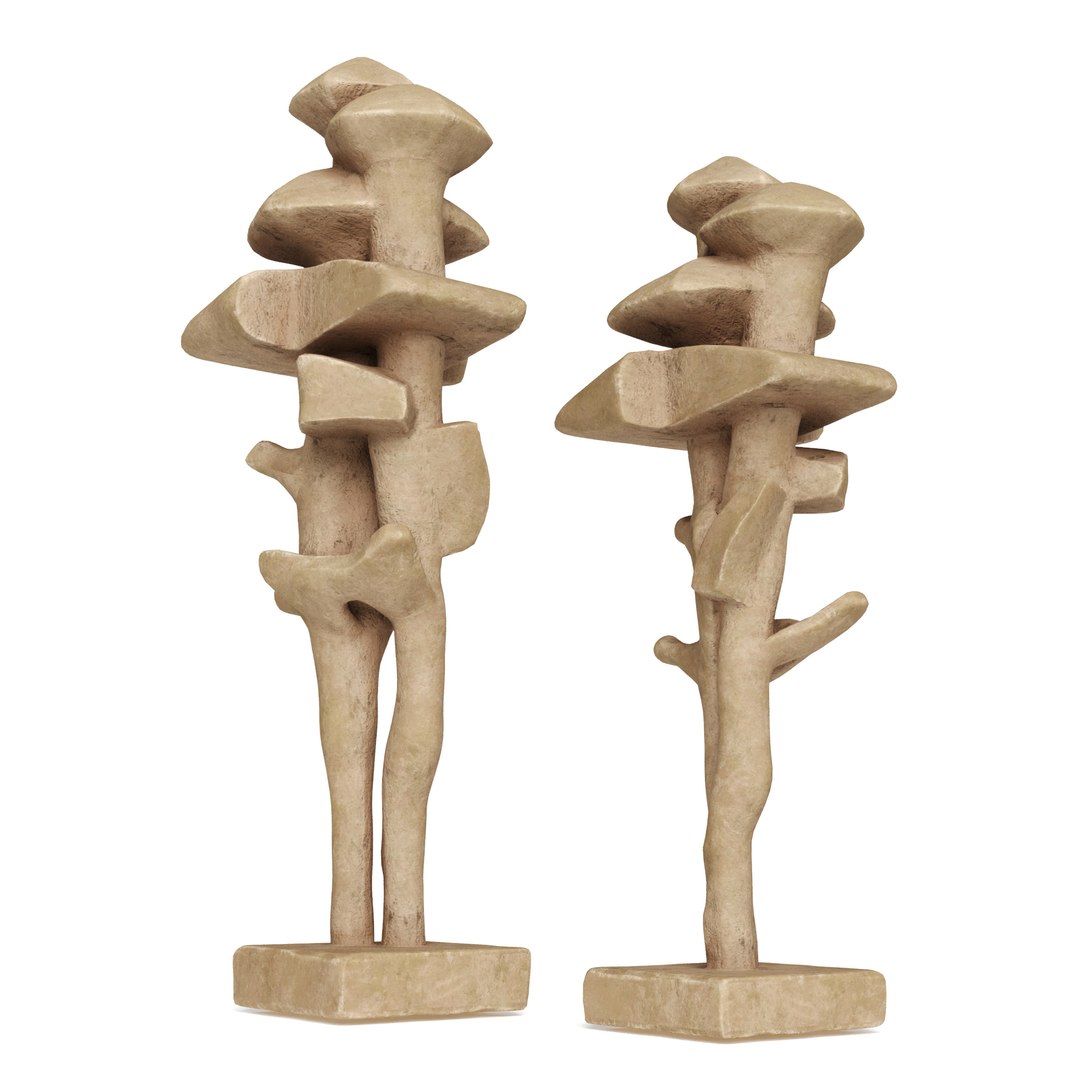 3D Cubist Trees Culpture - TurboSquid 2300721
