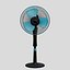 Blue and Black Oscillating Electric Standing Fan