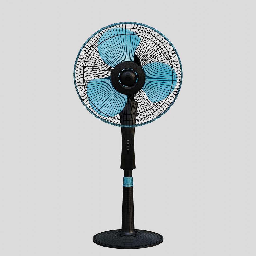 3D Blue and Black Oscillating Electric Standing Fan model https://p.turbosquid.com/ts-thumb/Mp/cJgsGx/Wd/fan/jpg/1792164137/1920x1080/turn_fit_q99/a403d5375e0427e315939bbc168702cd444651bf/fan-1.jpg