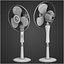 Blue and Black Oscillating Electric Standing Fan