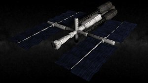 spaceship corvette space 3d model