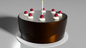 3D Birthday Cake Chocolate Cake