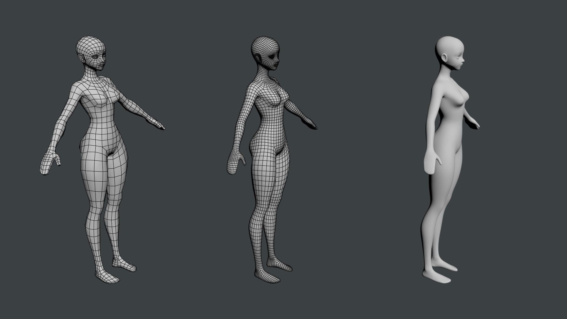 Stylized Female 02 Base Mesh 3D - TurboSquid 2191361