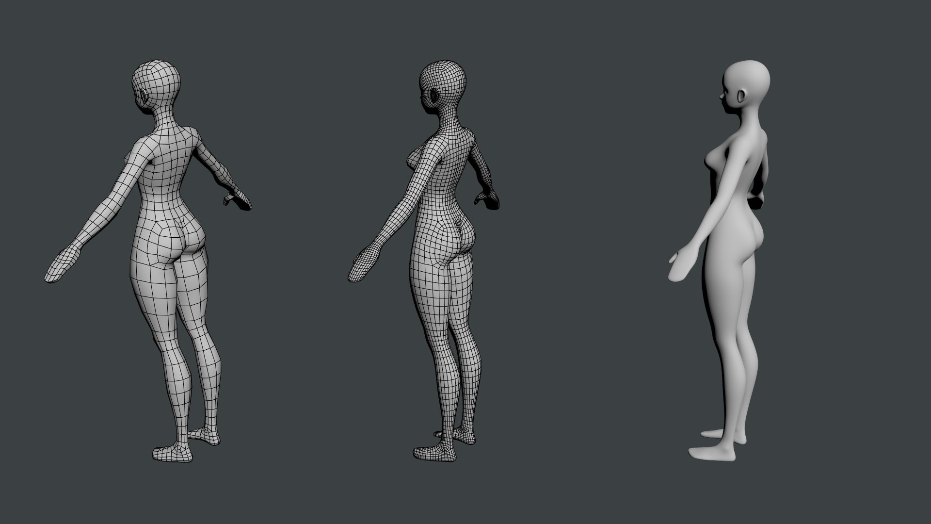 Stylized Female 02 Base Mesh 3D - TurboSquid 2191361