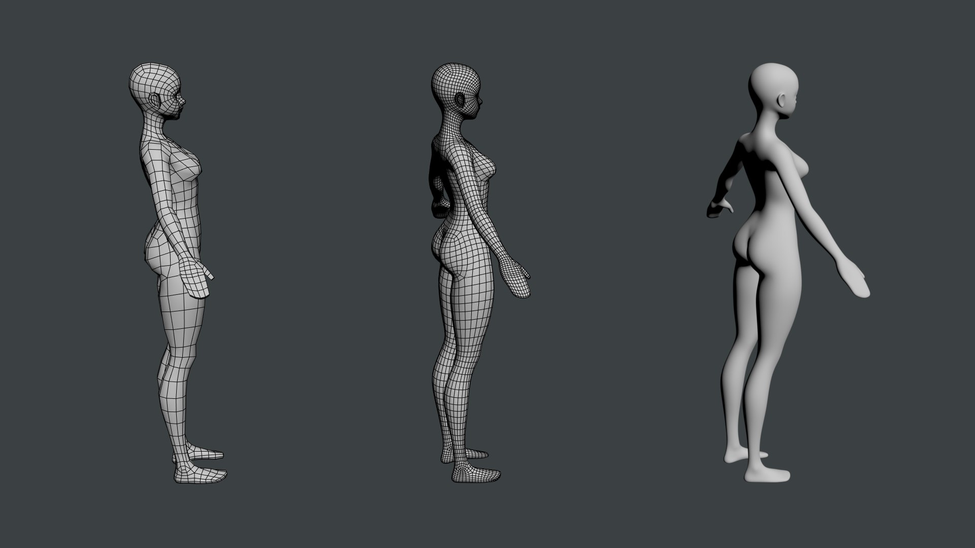 Stylized Female 02 Base Mesh 3D - TurboSquid 2191361
