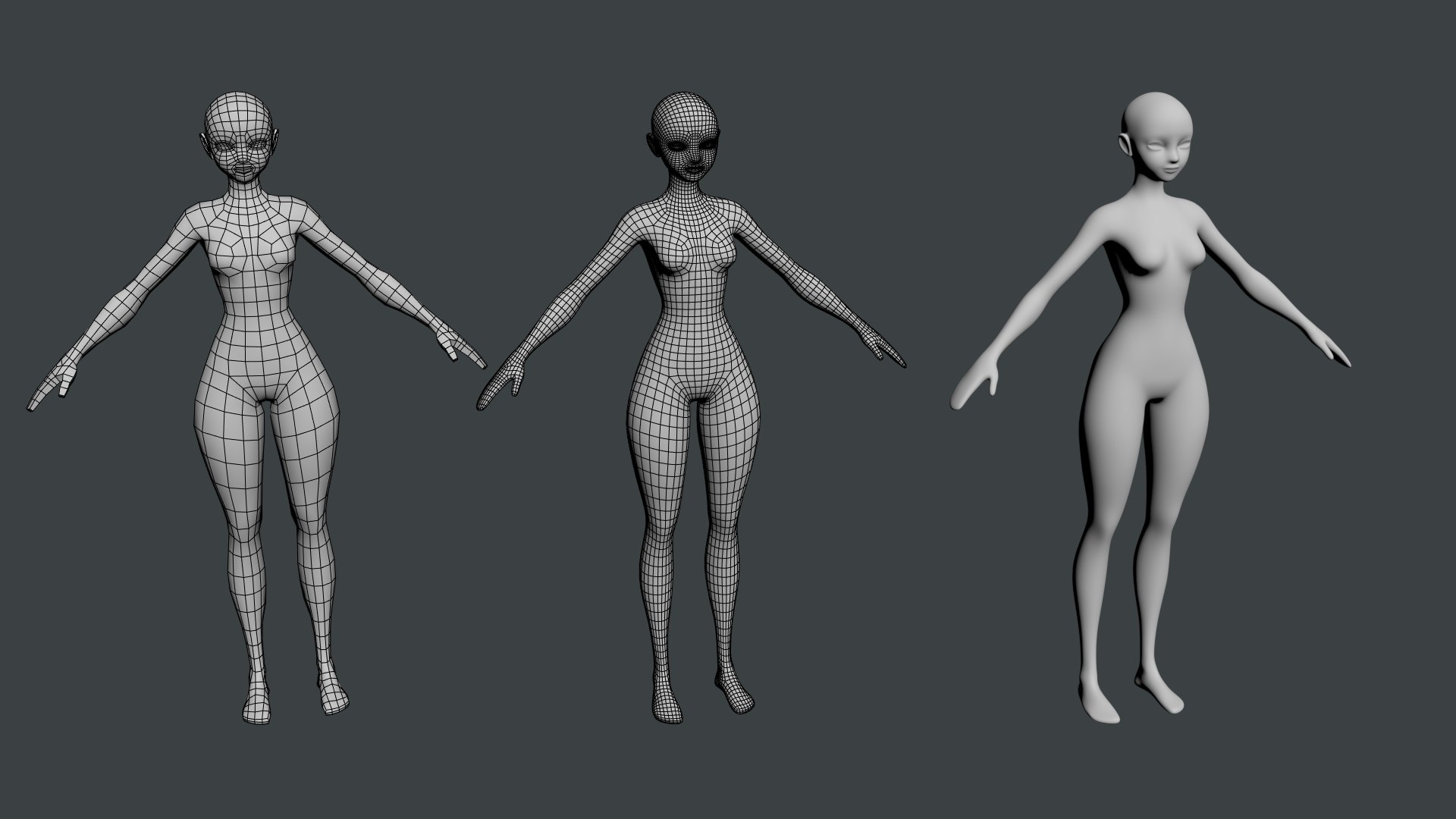 Stylized Female 02 Base Mesh 3D - TurboSquid 2191361