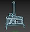 old stove 3D model