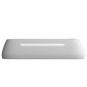 table basin rectangle shape 3D model