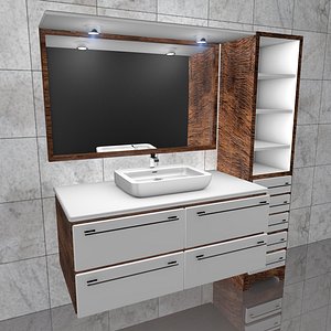 Bathroom Cabinet v2 3D model