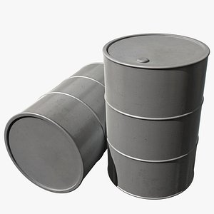 Barrel with silver paint