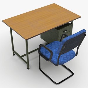 table chair set 3D model