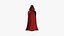 Mittelalterlicher Umhang A06 Rot Schwarz - Fantasy Character Design