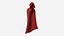 Mittelalterlicher Umhang A06 Rot Schwarz - Fantasy Character Design