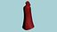 Mittelalterlicher Umhang A06 Rot Schwarz - Fantasy Character Design