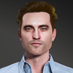 3D model Robert Pattinson 3D Model - Hyper Realistic - Low Poly 3D model Low-poly 3D model