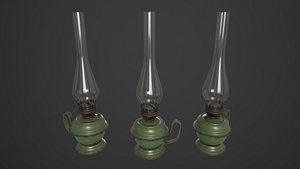 3D Old Kerosene Lamp model