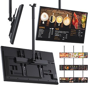 Information menu display on ceiling bracket