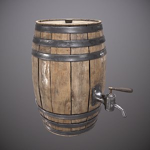 3D beer barrell pbr model