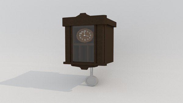 Wooden clock 3D model - TurboSquid 1644581