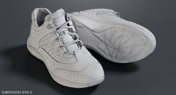 Realistic shoes 2 3D model - TurboSquid 1435422