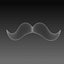 Cartoon Mustache Handlebar Style Detailed
