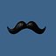 Cartoon Mustache Handlebar Style Detailed
