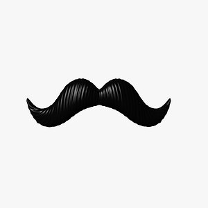 Cartoon Mustache Handlebar Style Detailed