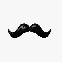 Cartoon Mustache Handlebar Style Detailed