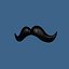Cartoon Mustache Handlebar Style Detailed