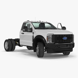 Ford Super Duty F-550 XL 2023 Bare Chassis White Rigged