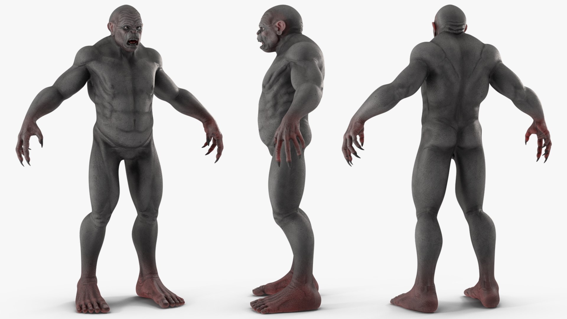 Scary Ape Monster A-pose Model - TurboSquid 2005944